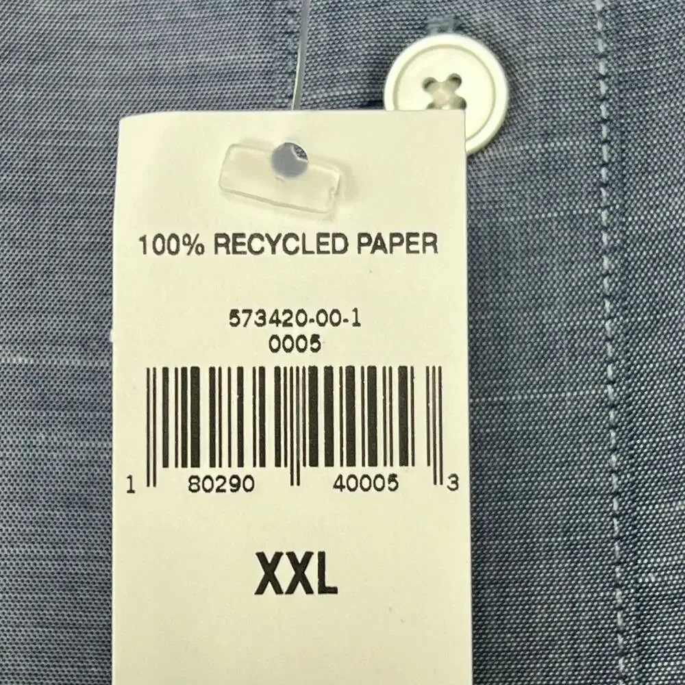 NWT Banana Republic Men's XXL 18.5x36 Non Iron Classic Fit Button Up Shirt